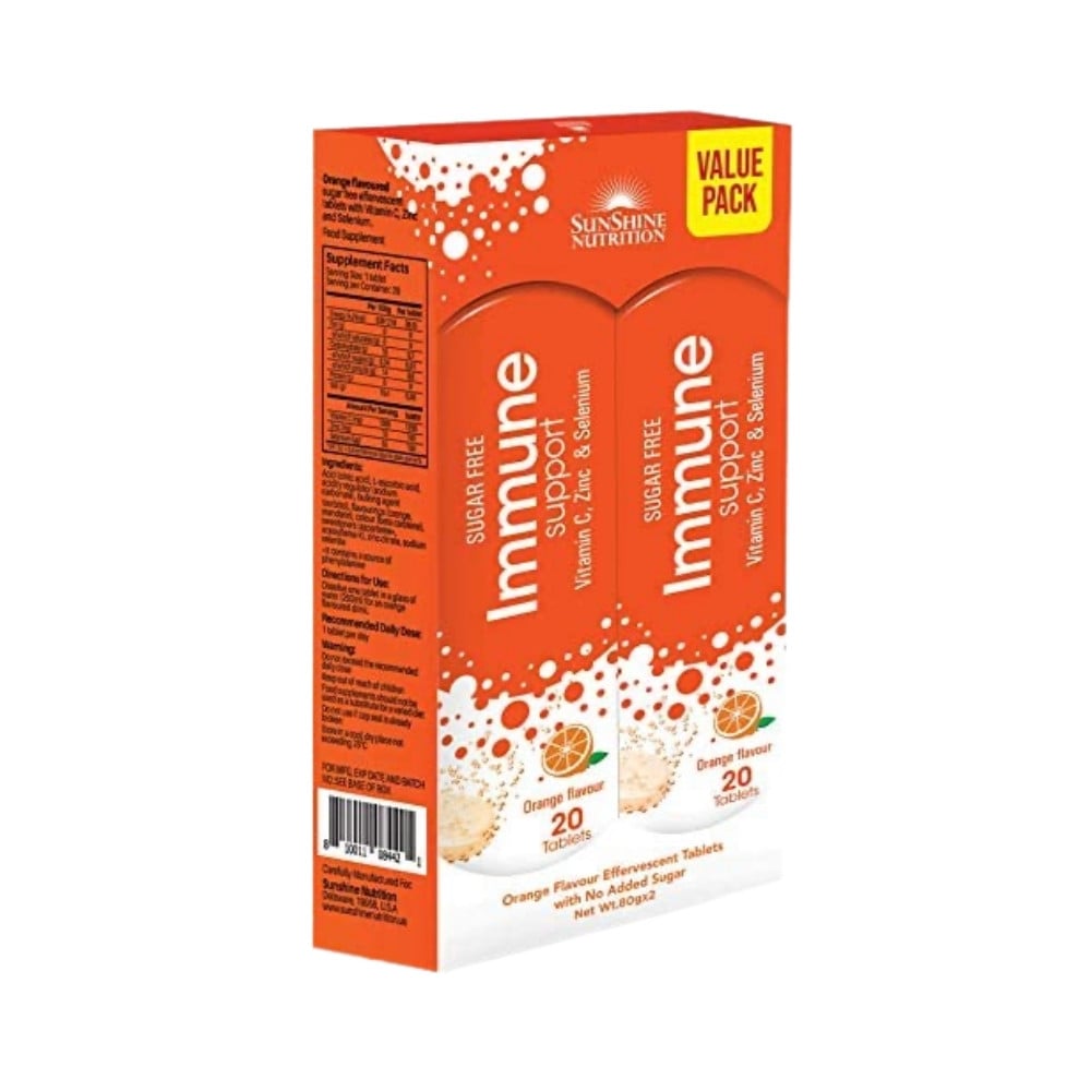 Sunshine Nutrition Immune Support Effervescent Orange - Value Pack 